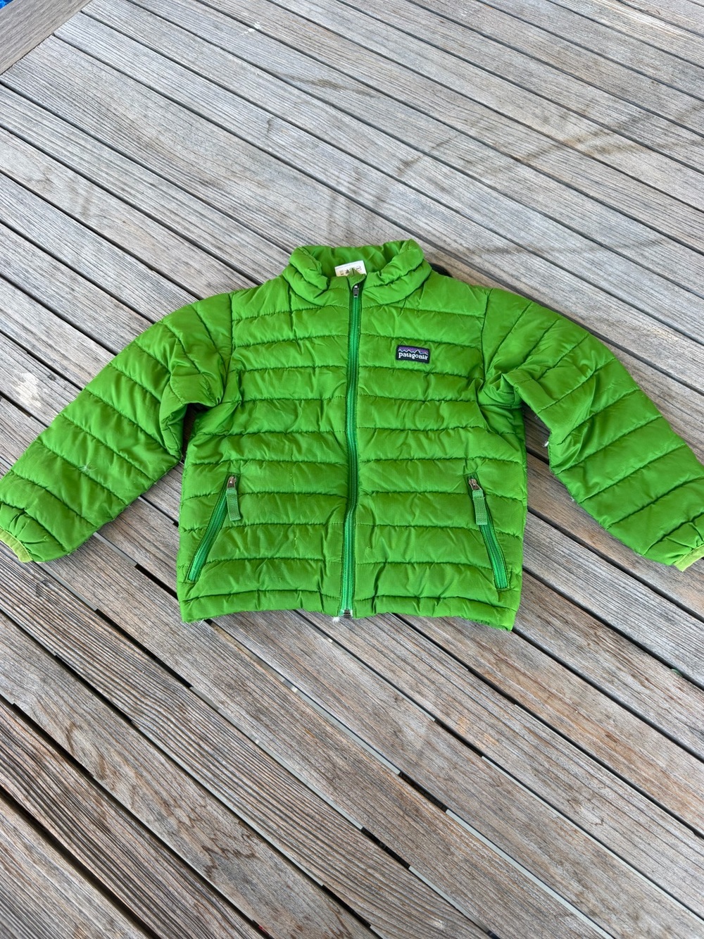 Patagonia Puffer Jacket Down Insulated Kelly Green 3T Unisex Play Condition